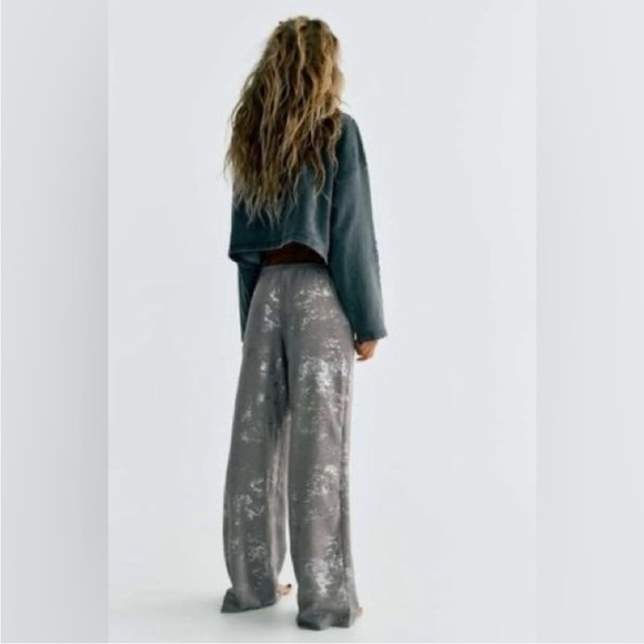 ZARA | PRINTED FOIL PANTS - Picture 5 of 5